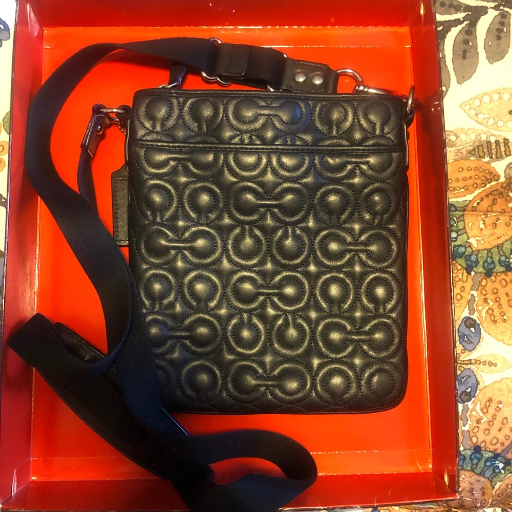 COACH Black Leather Crossbody